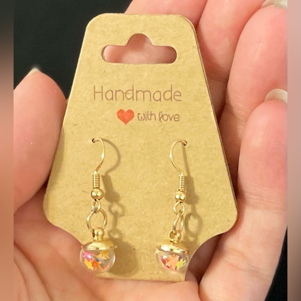 Star globe earrings
